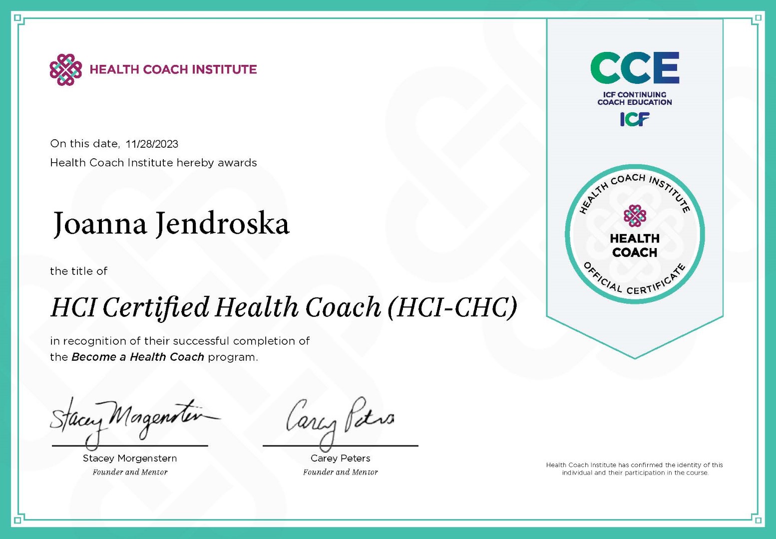 BHC-Certificate